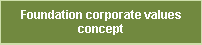 Foundation corporate values concept
